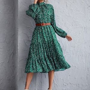 BRAND NEW Shein flocked midi dress